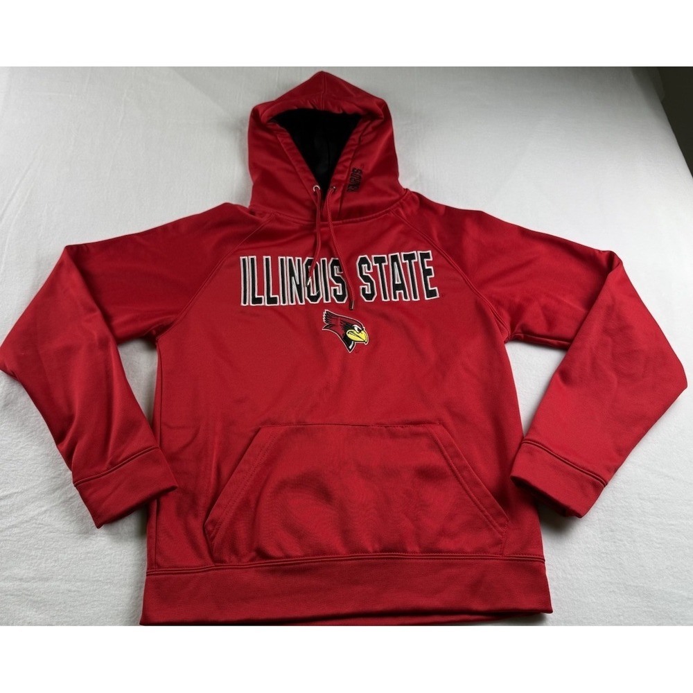 Colosseum Illinois State Redbirds Red Hoodie Adult Size S